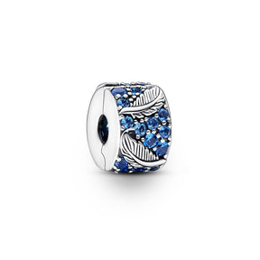 Pandora Moments Curved Feather & Pave lukkopala, hopea, 792552C01