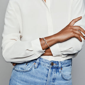 Pandora Moments Daisy Flower Safety Chain hela, hopea, 798764C01-05