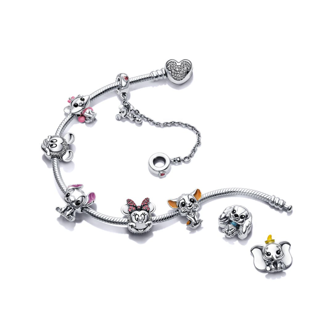 Pandora Moments Disney Climbing Mickey Mouse Safety Chain Charm, Silve