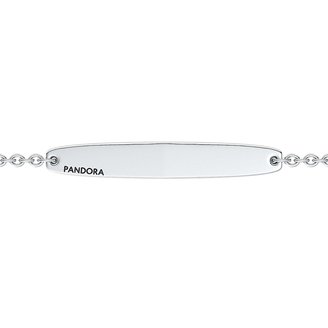 Pandora Moments Engravable Bar Chain rannekoru, hopea, 594010C01
