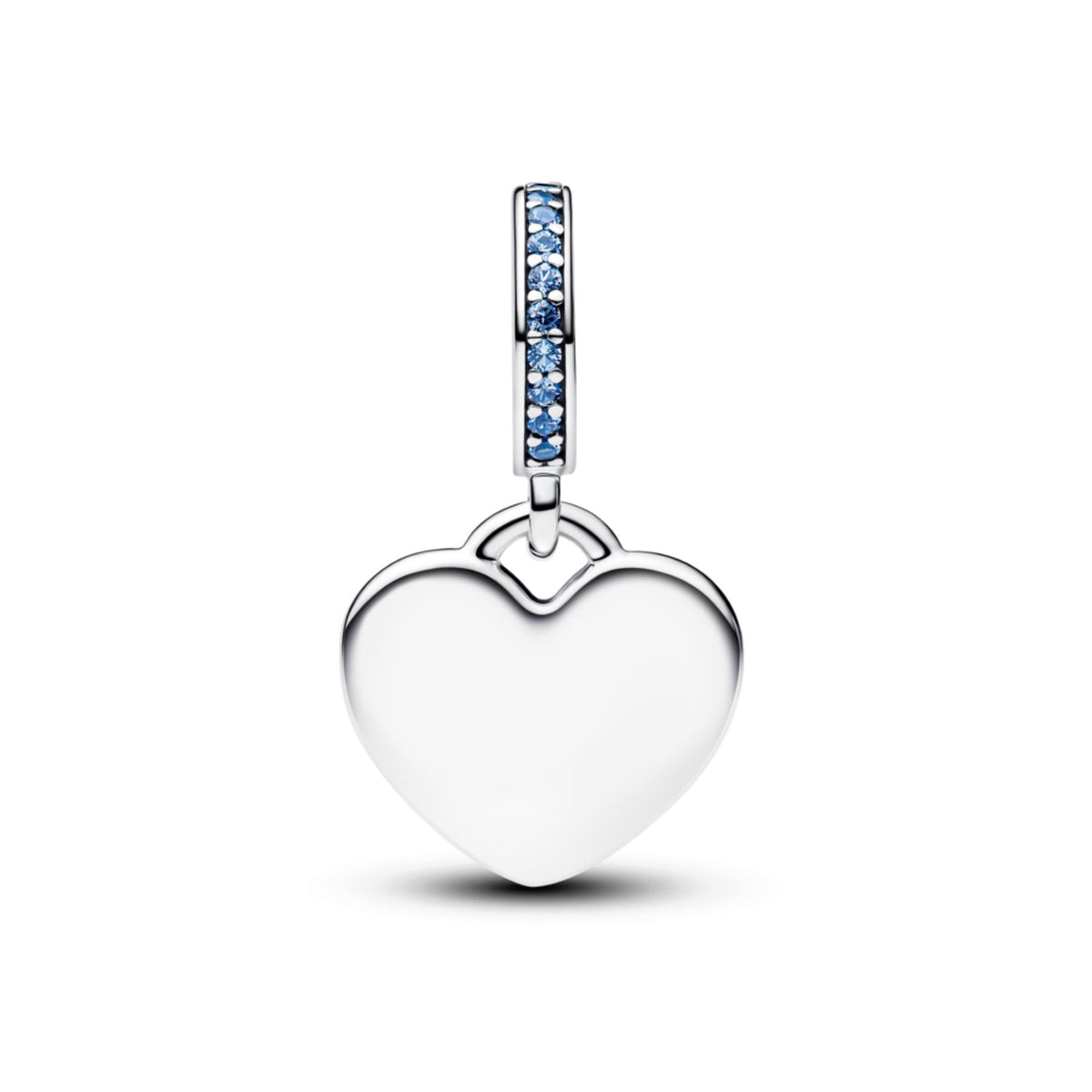 Pandora Moments Engravable Heart Blue Stone hela, hopea, 793926C03