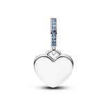 Pandora Moments Engravable Heart Blue Stone hela, hopea, 793926C03