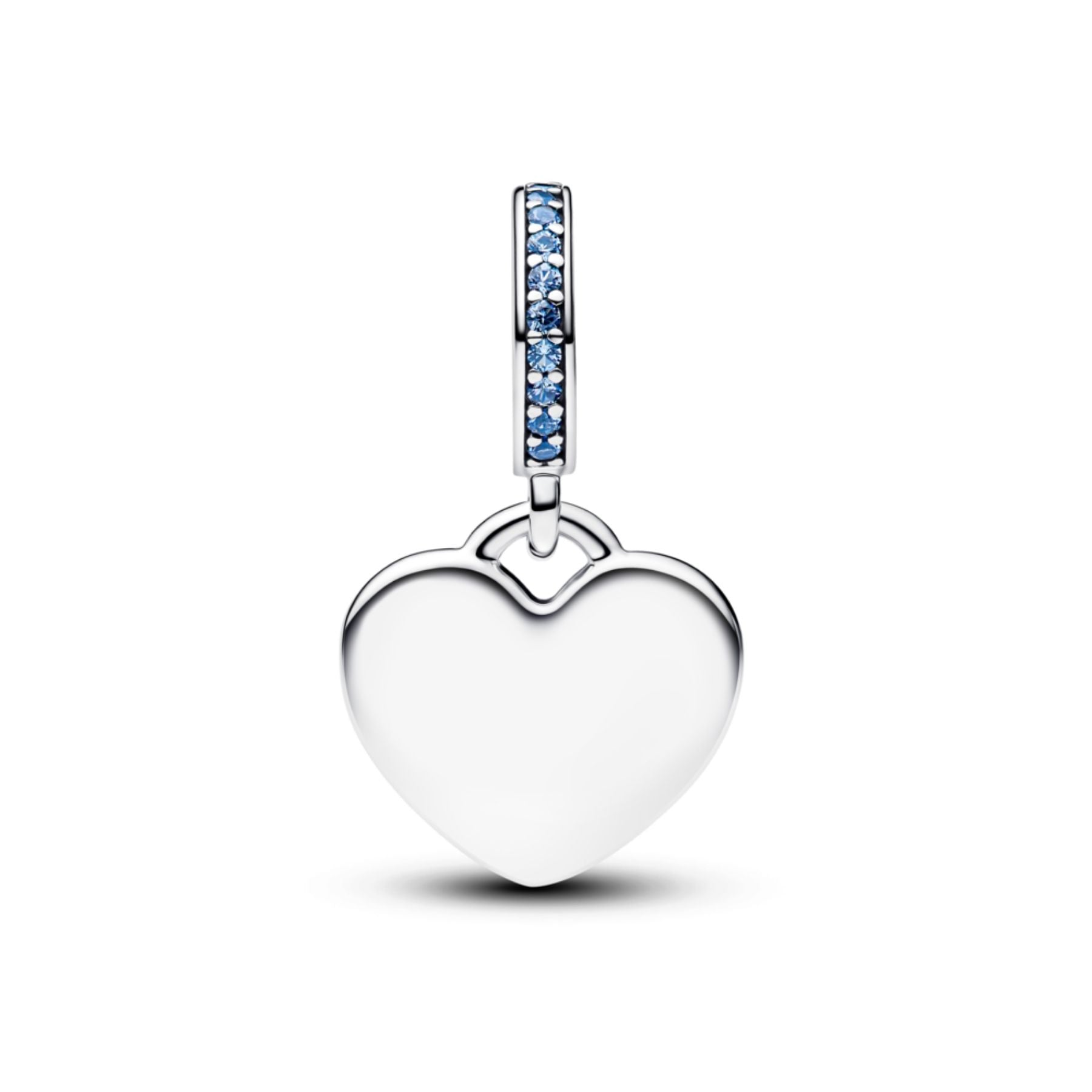 Pandora Moments Engravable Heart Blue Stone hela, hopea, 793926C03