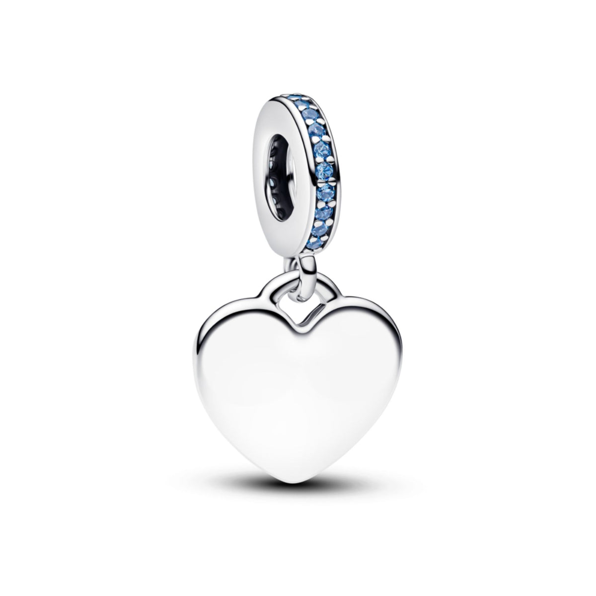 Pandora Moments Engravable Heart Blue Stone hela, hopea, 793926C03