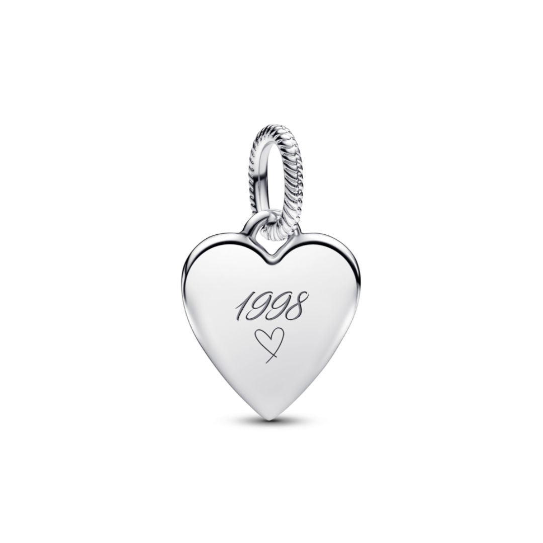 Pandora Moments Engravable Heart Tag riipus, hopea, 398914C00