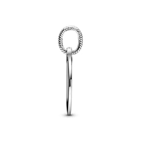 Pandora Moments Engravable Round Tag riipus, hopea, 398610C00
