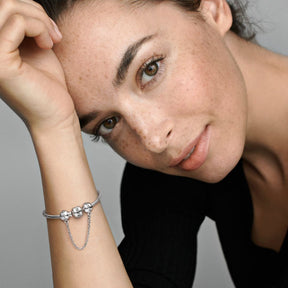 Pandora Moments Family Forever Safety Chain hela, hopea, 791788-05