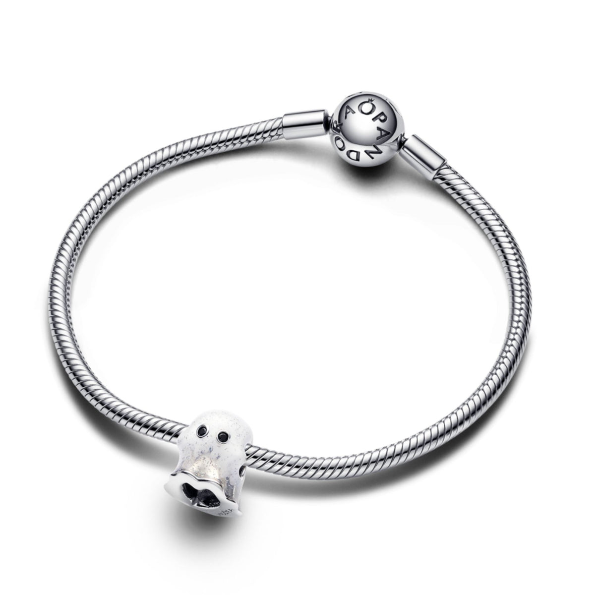 Pandora Moments Glow-in-the-dark Boo Ghost hela, hopea, 793404C01