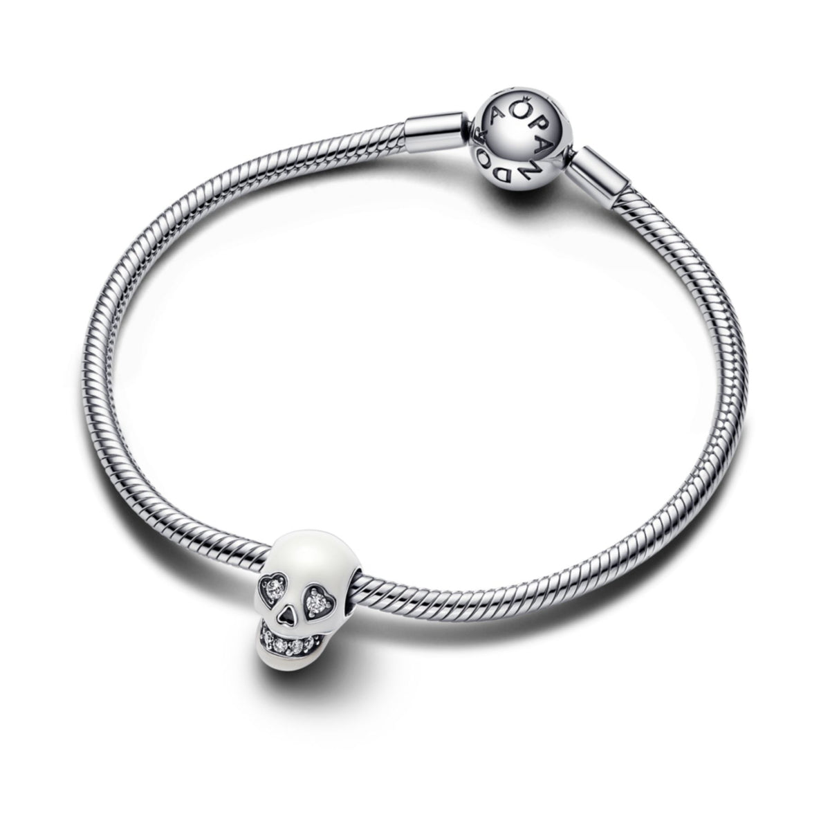 Pandora Moments Glow-in-the-dark Sparkling Skull hela, hopea, 792811C01