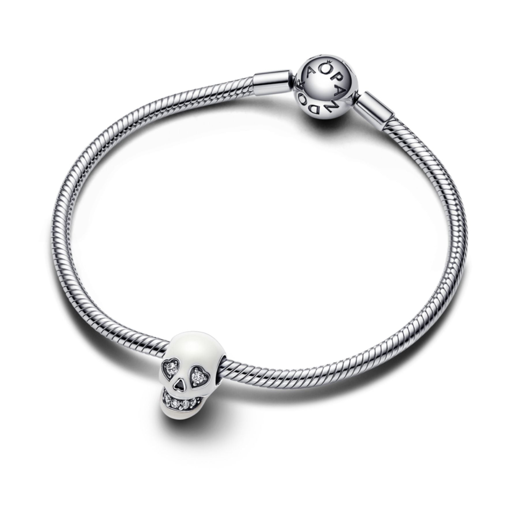 Pandora Moments Glow-in-the-dark Sparkling Skull hela, hopea, 792811C01
