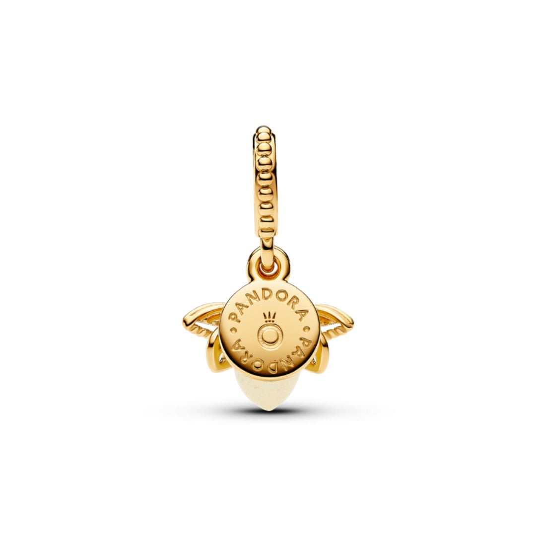 Pandora Moments Glow-in-the-dark Firefly Charm, Yellow Gold-Plated, 76