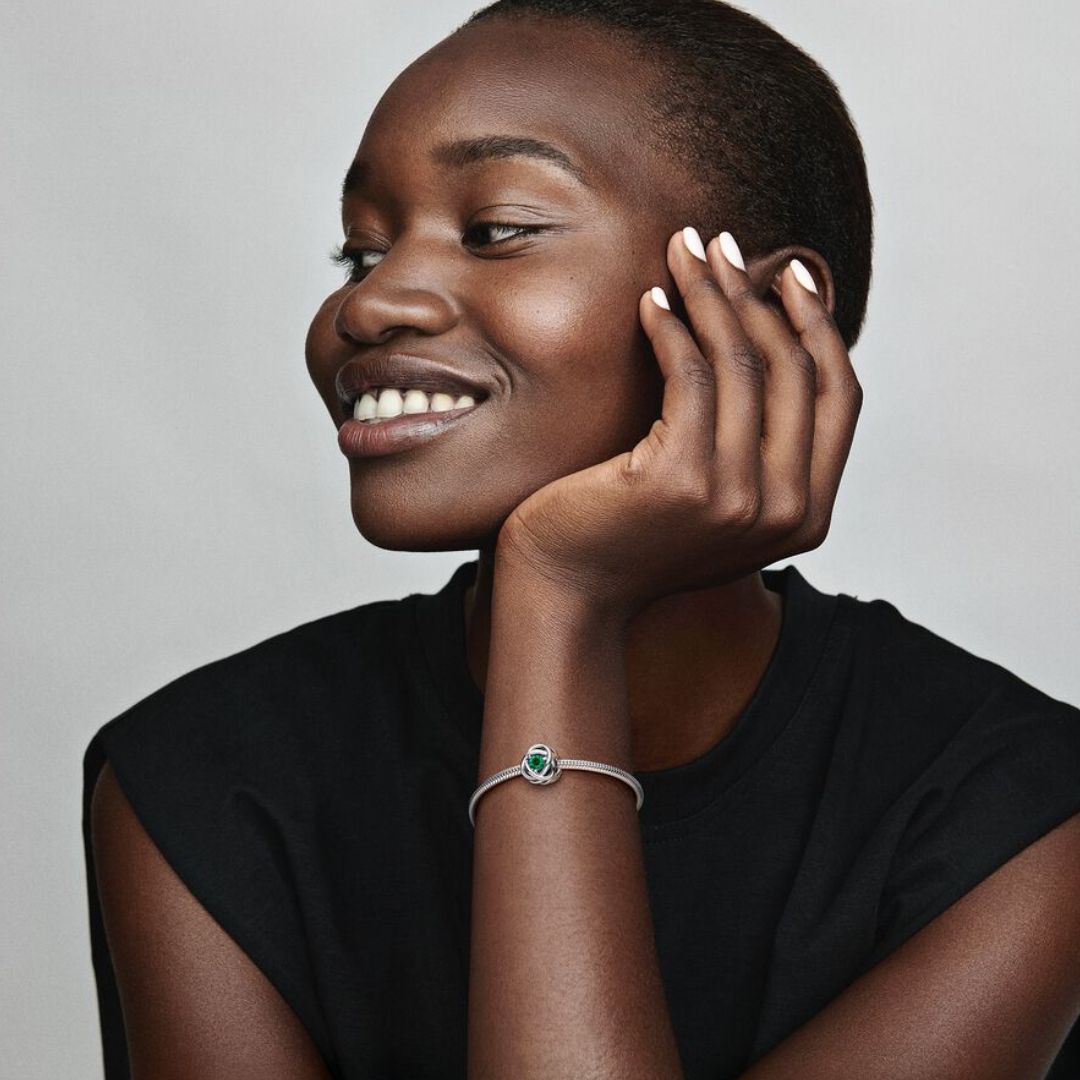 Pandora Moments Green Eternity Circle hela, hopea, 790065C08