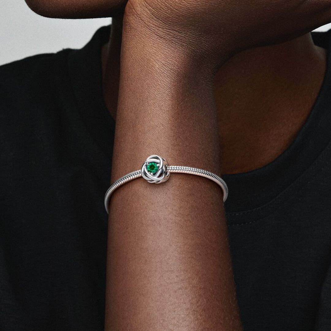 Pandora Moments Green Eternity Circle hela, hopea, 790065C08