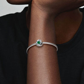Pandora Moments Green Eternity Circle hela, hopea, 790065C08