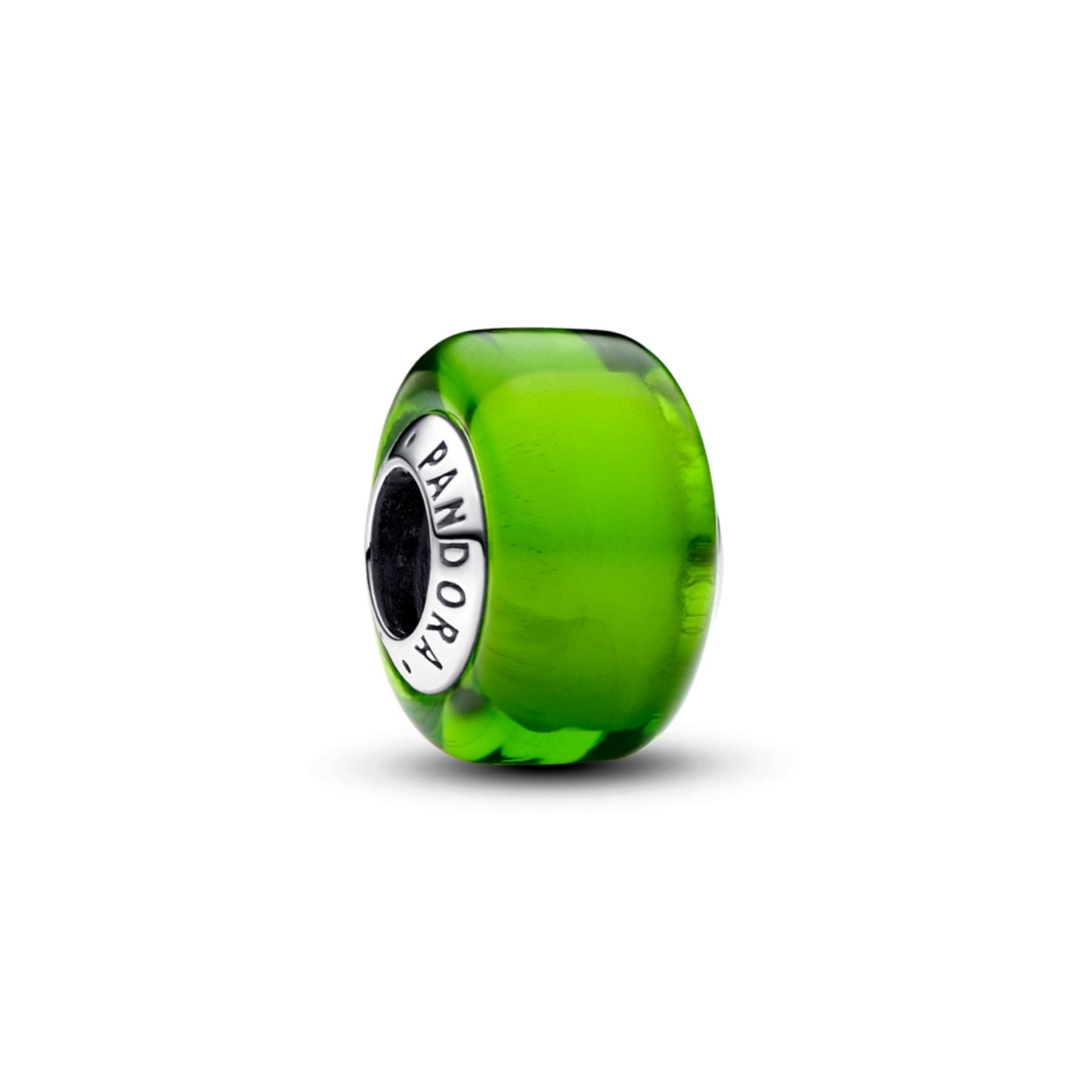 Pandora Moments Green Mini Murano Glass hela, hopea, 793106C00