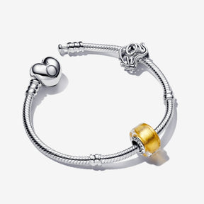 Pandora Moments Heart Clasp Snake Chain, hopea, 590719