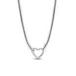 Pandora Moments Heart Closure Snake Chain kaulakoru, hopea, 393377C00-45