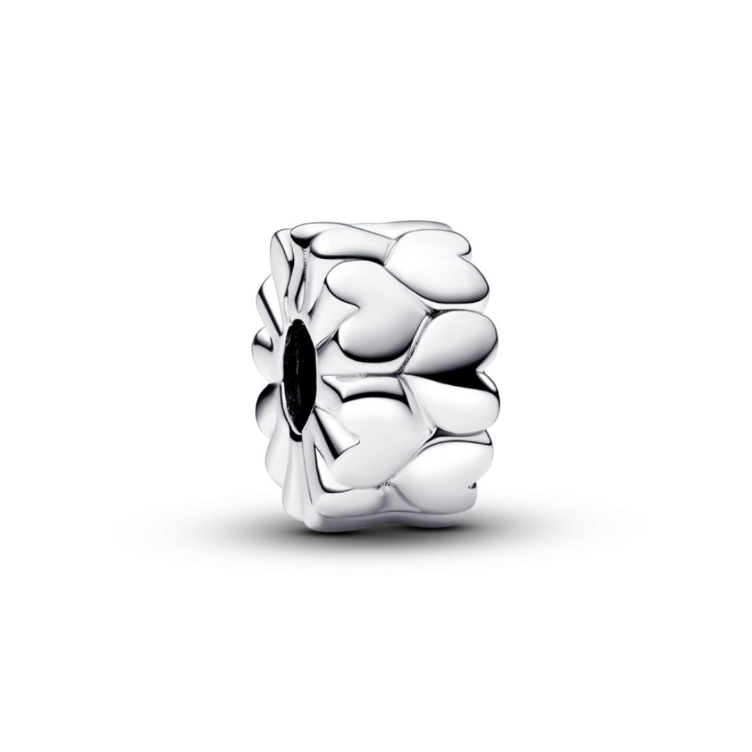 Pandora Moments Heart Pattern lukkopala, hopea, 792828C00