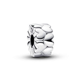Pandora Moments Heart Pattern lukkopala, hopea, 792828C00