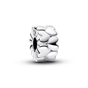 Pandora Moments Heart Pattern lukkopala, hopea, 792828C00
