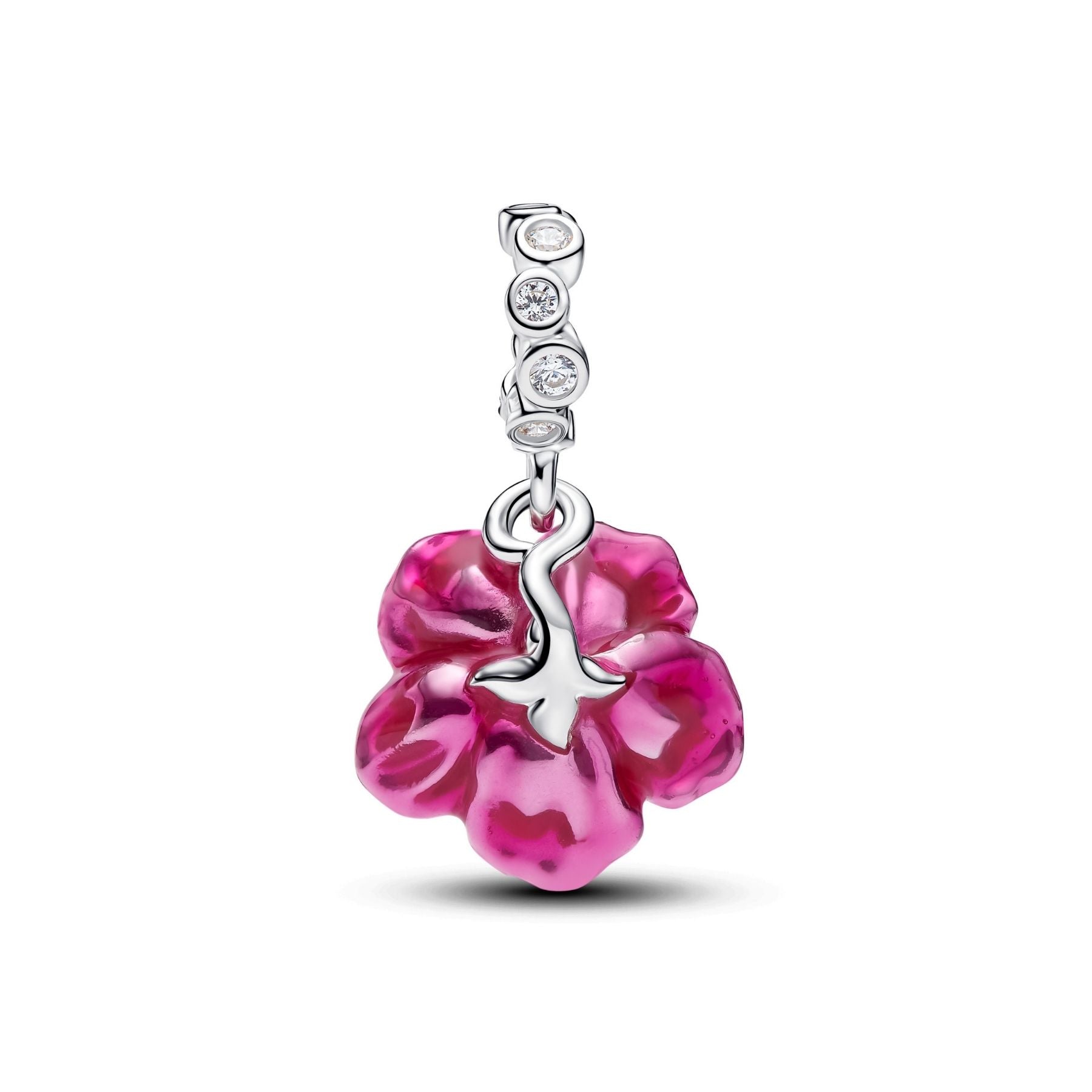 Pandora Moments Hibiscus Charm, Silver, 794698C01