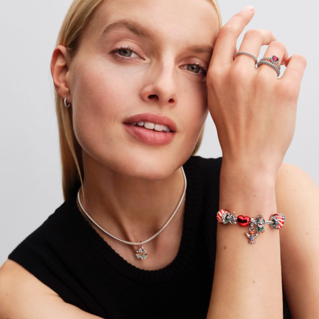 Pandora Moments Holiday Wreath Double hela, hopea, 794238C01