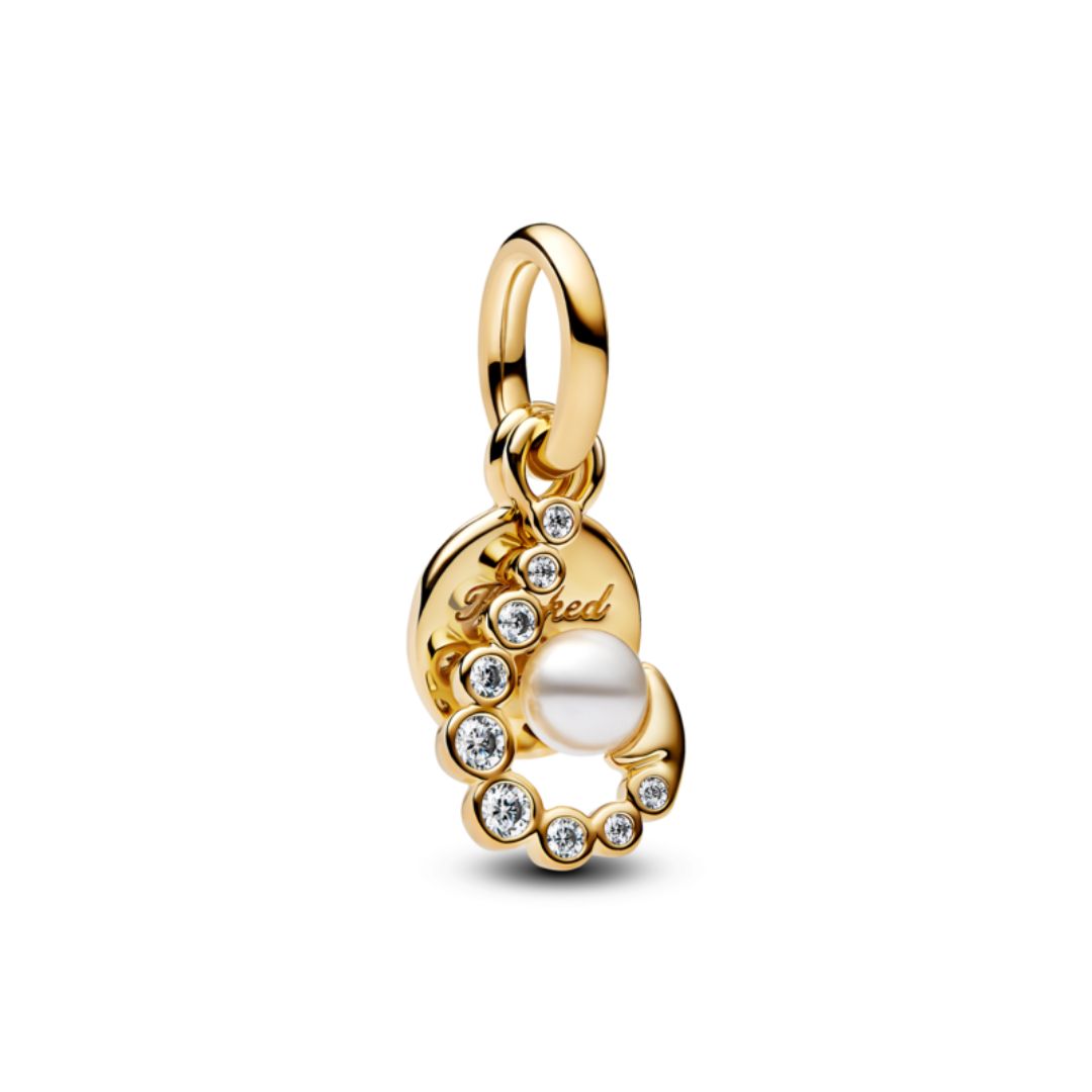 Pandora Moments Hook Double hela, keltakullattu, 763891C01