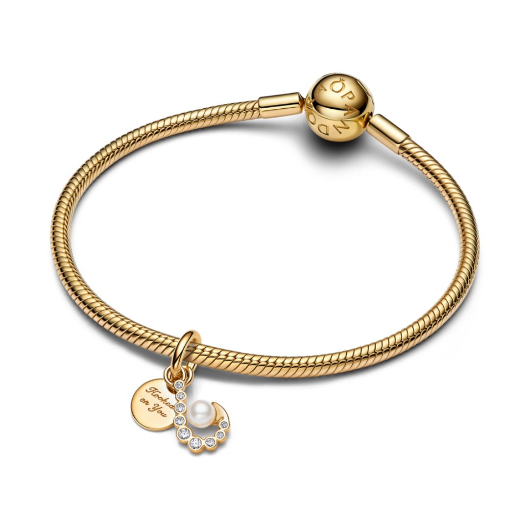 Pandora Moments Hook Double hela, keltakullattu, 763891C01