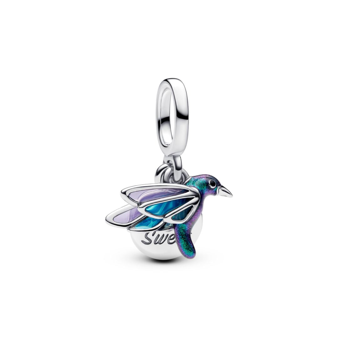 Pandora Moments Hummingbird Double Charm, Silver, 793746C01