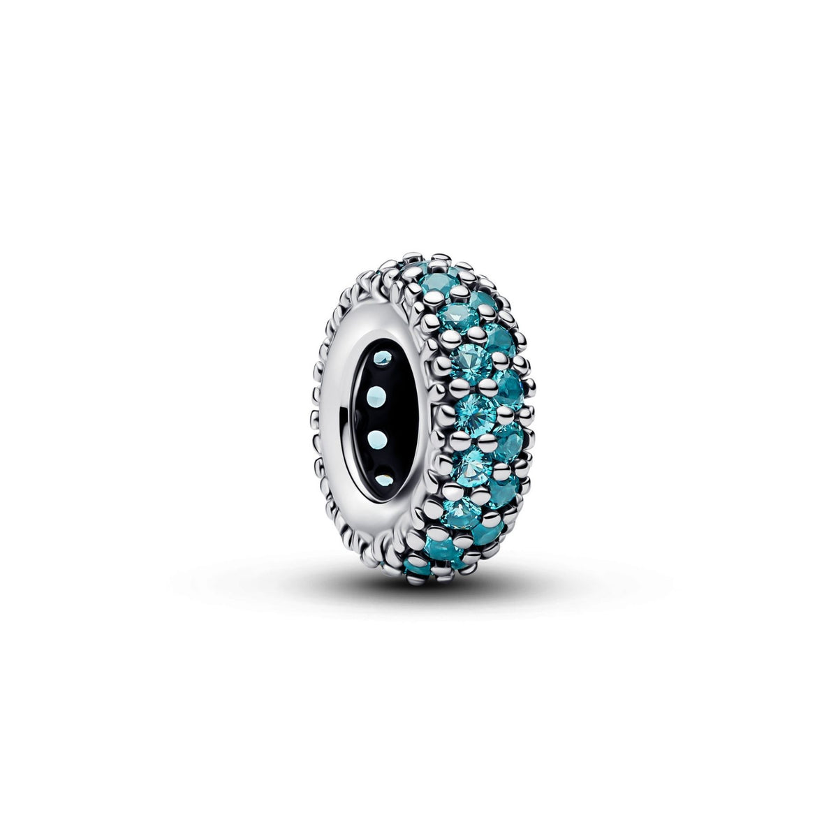 Pandora Moments Ice Blue Stone Clasp, Silver, 791359C01