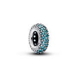 Pandora Moments Ice Blue Stone lukkopala, hopeaa, 791359C01