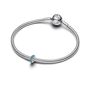 Pandora Moments Ice Blue Stone lukkopala, hopeaa, 791359C01