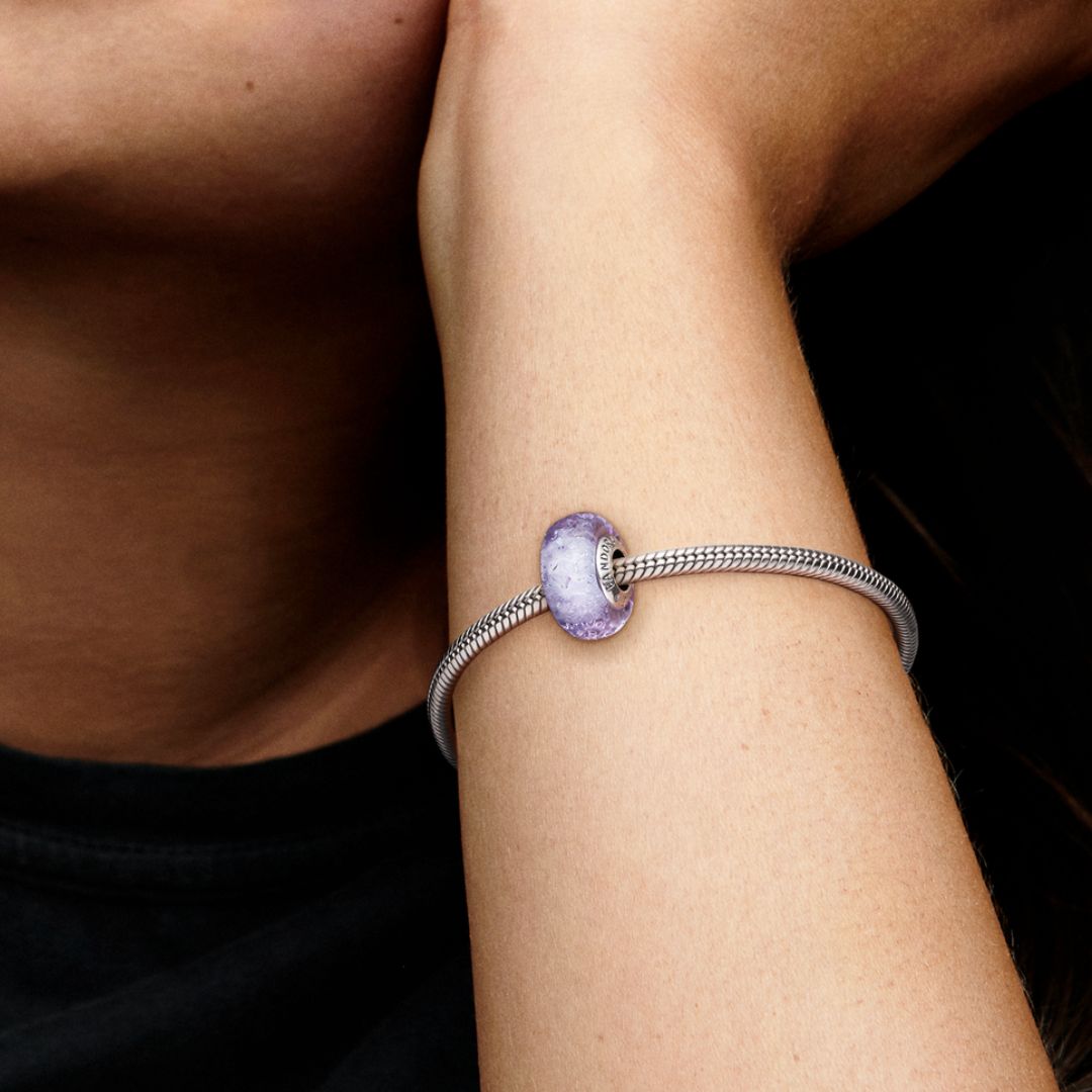 Pandora Moments Lavender Murano Glass hela hopea 798875C00