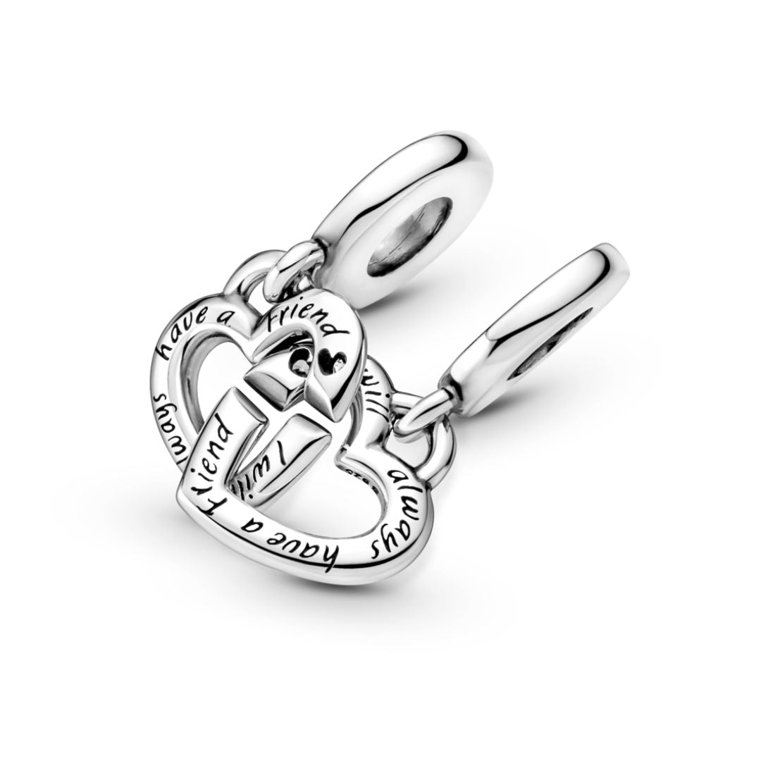 Pandora Moments Linked Sister Hearts Split hela, hopea, 799538C01