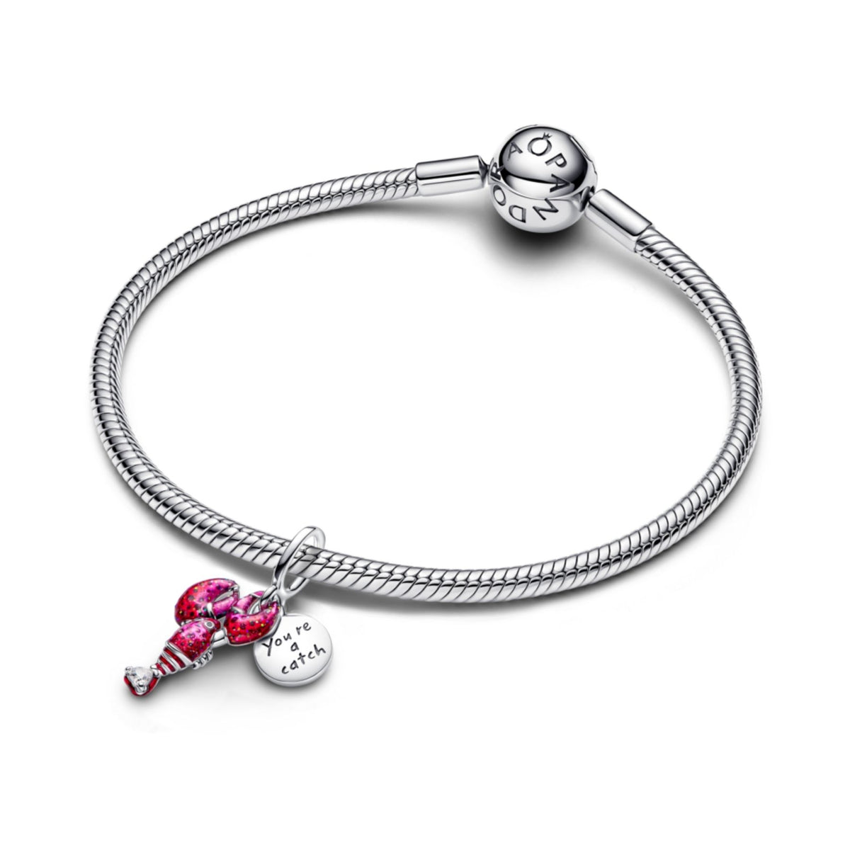 Pandora Moments Lobster Dangle hela, hopea, 793676C01