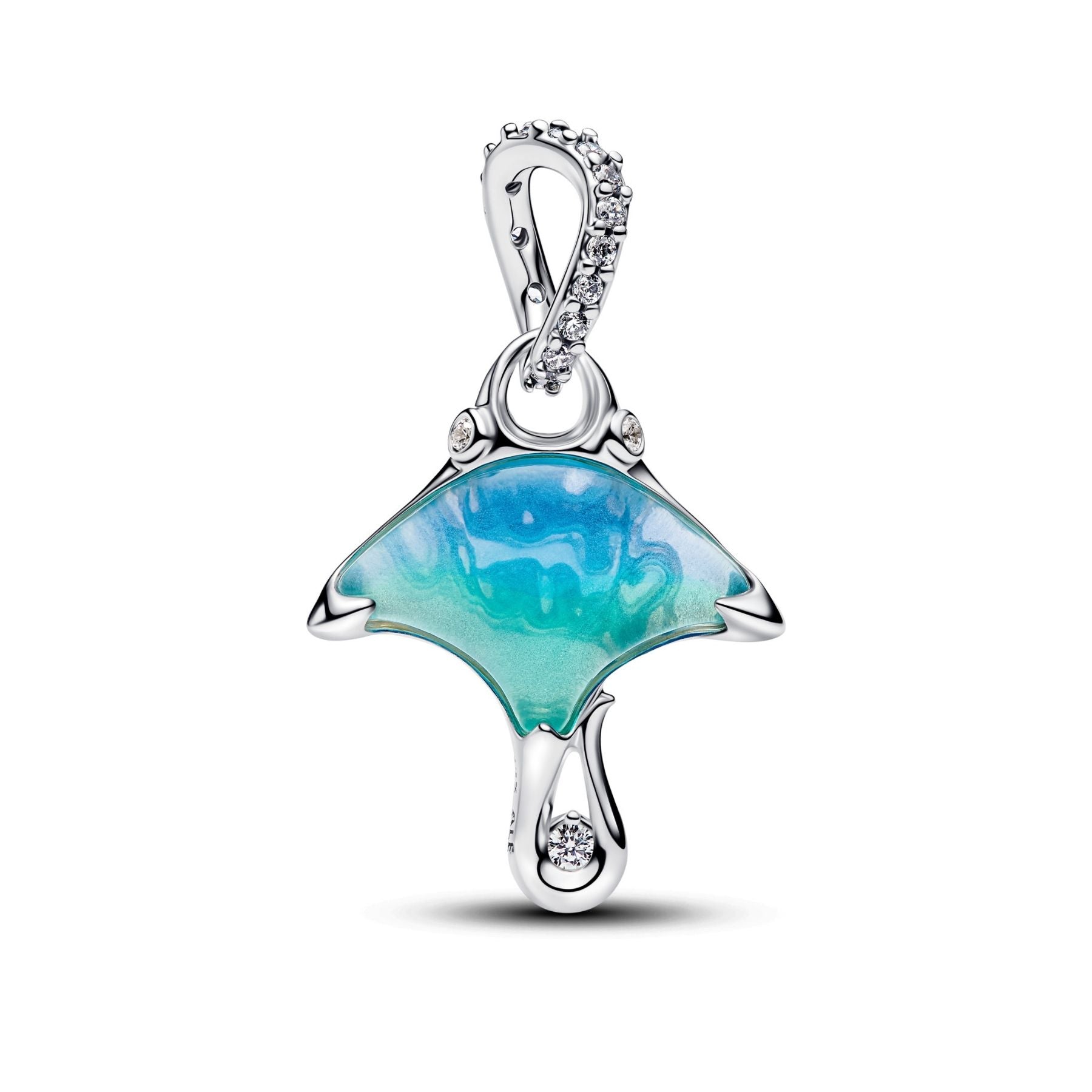 Pandora Moments Manta Ray hela, hopeaa, 794685C01