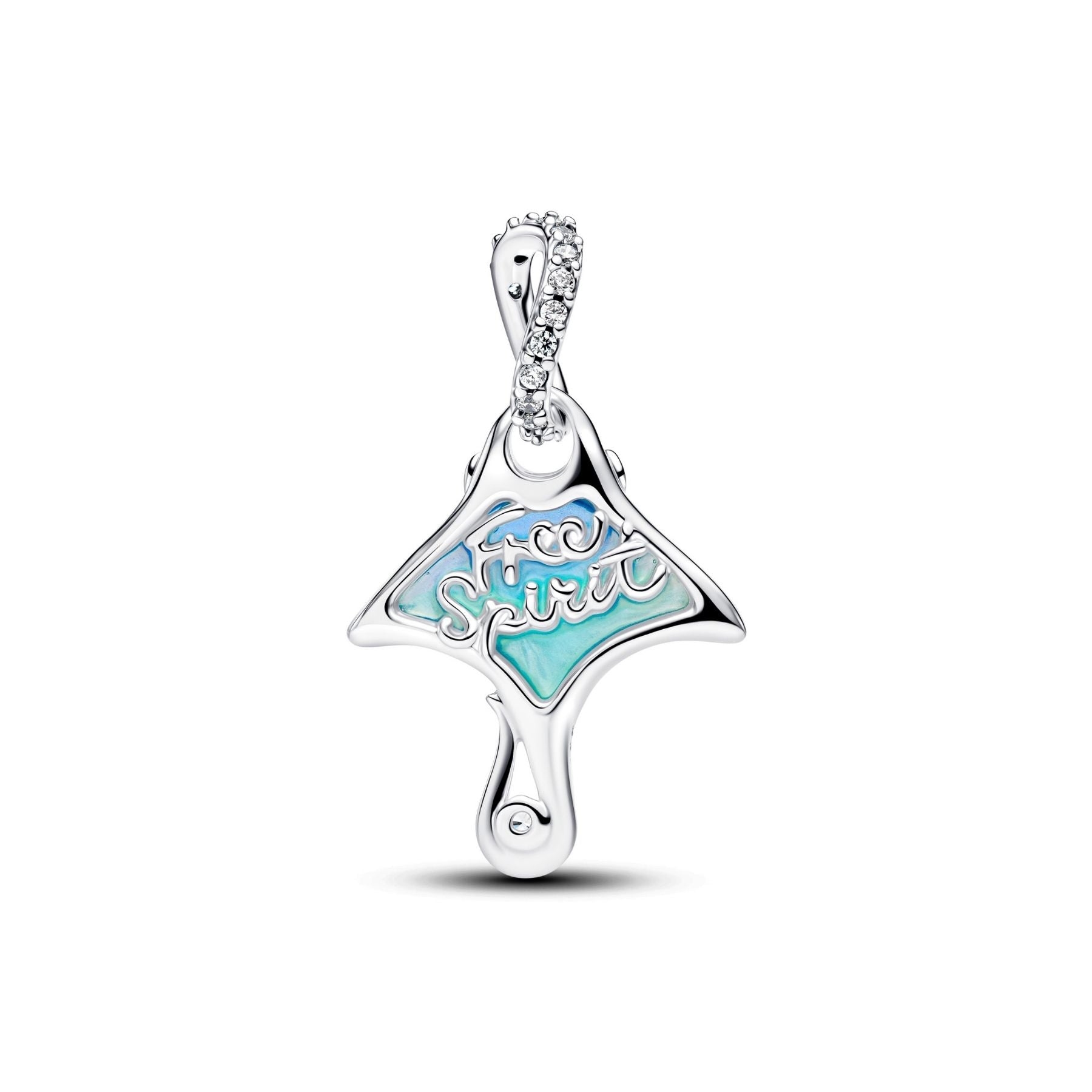 Pandora Moments Manta Ray hela, hopeaa, 794685C01