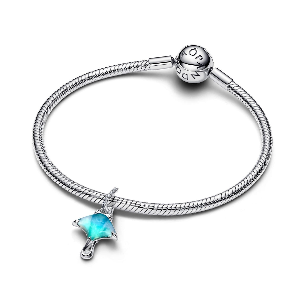 Pandora Moments Manta Ray hela, hopeaa, 794685C01