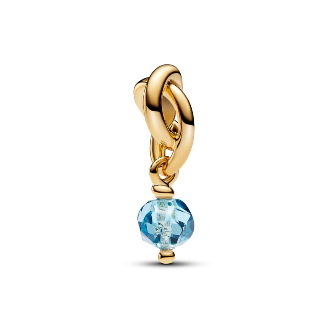 Pandora Moments March Sea Aqua Blue Eternity Circle hela, keltakullattu, 763462C03