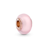 Pandora Moments Matte Pink Murano Glass hela, ruusukullattu, 789421C00