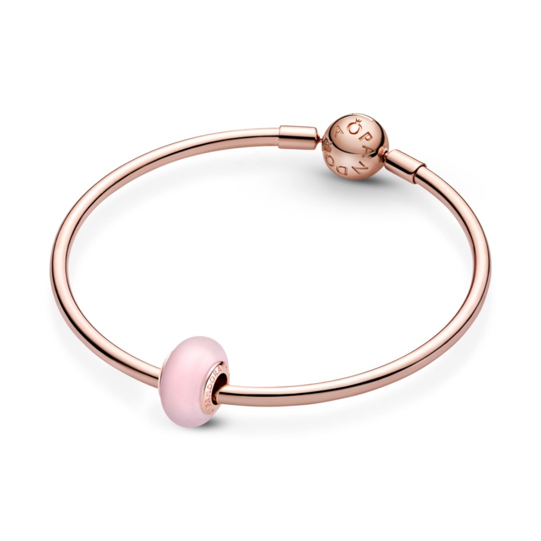 Pandora Moments Matte Pink Murano Glass hela, ruusukullattu, 789421C00
