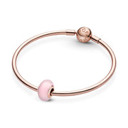 Pandora Moments Matte Pink Murano Glass Charm, Rose Gold, 789421C00