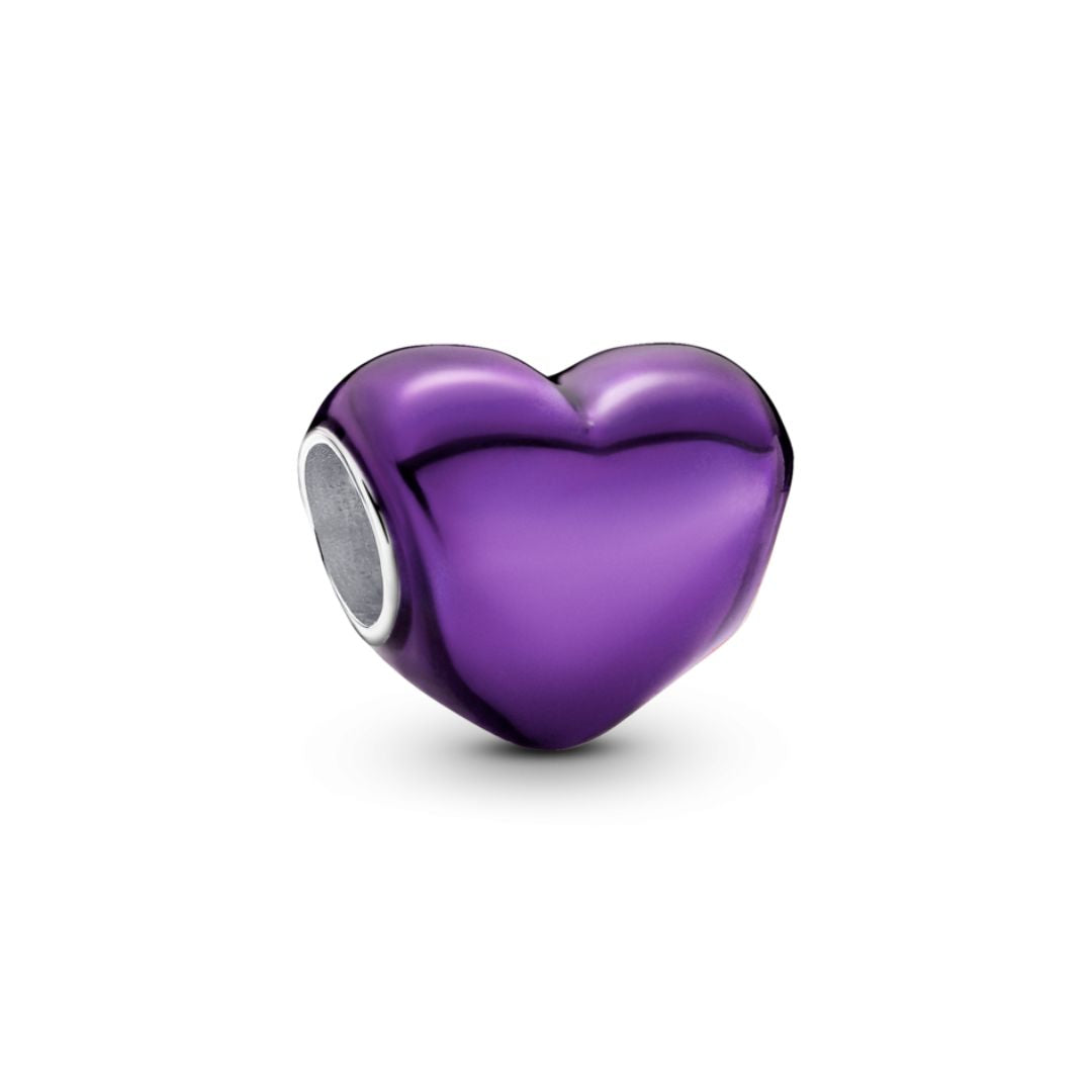 Pandora Moments Metallic Purple Heart hela, hopea, 793337C01
