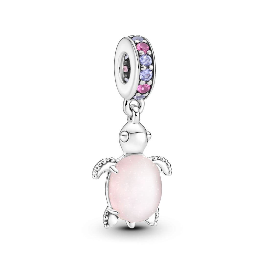 Pandora Moments Murano Glass Pink Sea Turtle hela, hopea, 798939C02