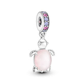 Pandora Moments Murano Glass Pink Sea Turtle hela, hopea, 798939C02