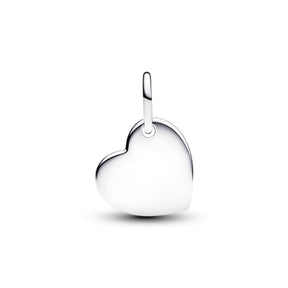 Pandora Moments October Engravable Pink Stone Heart hela, hopea, 794295C10