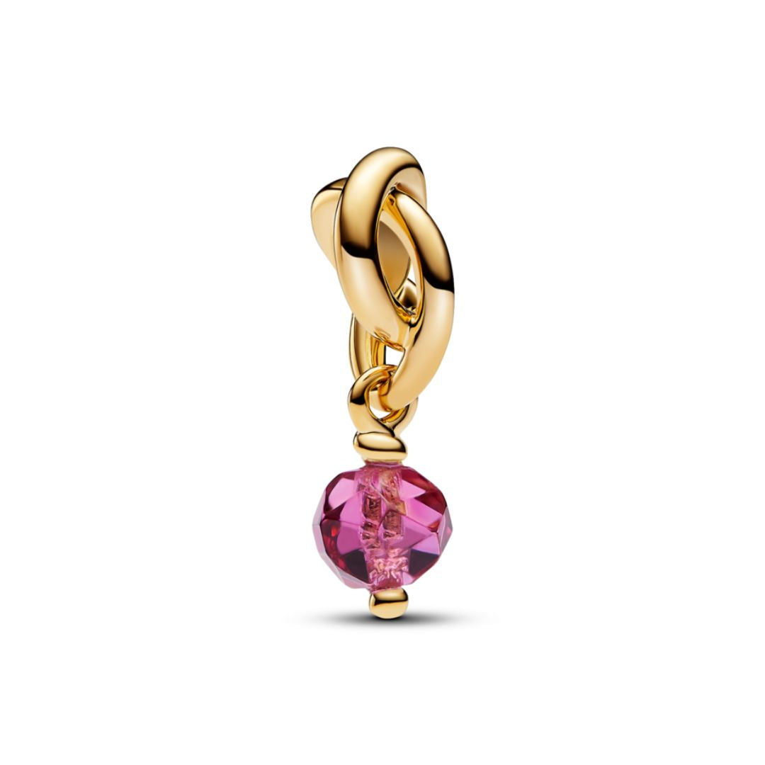Pandora Moments October Pink Eternity Circle hela, keltakullattu, 763462C10