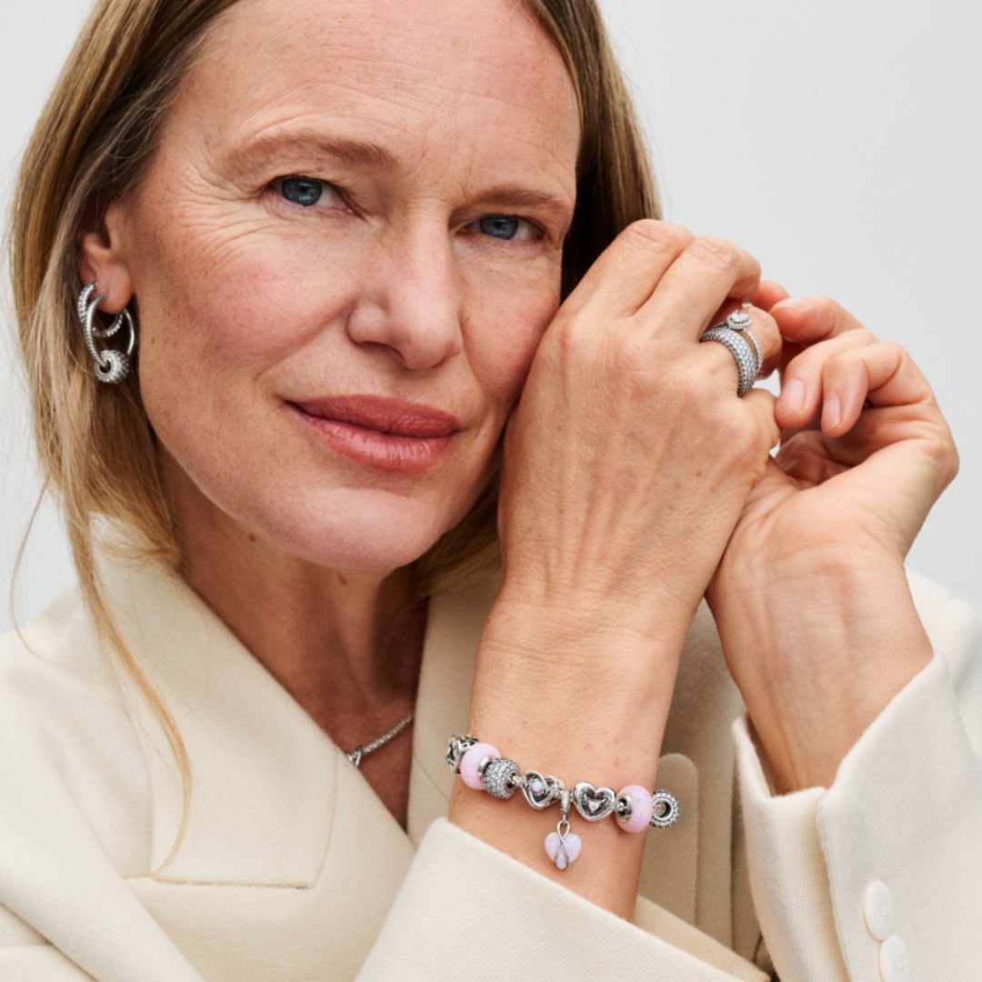 Pandora Moments Openwork Mom & Heart hela, hopea, 793233C01