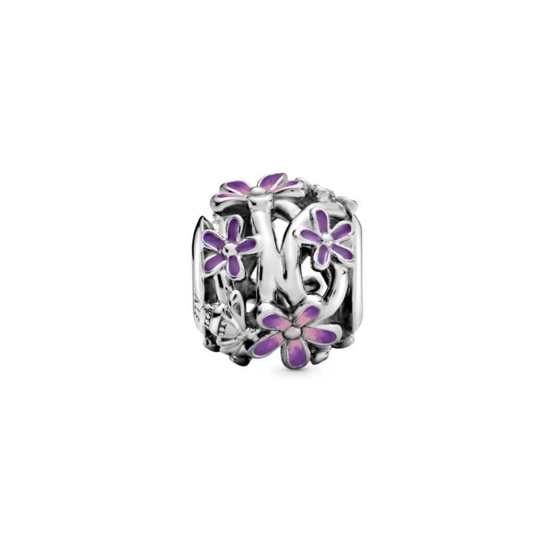 Pandora Moments Openwork Purple Daisy hela, hopea, 798772C02