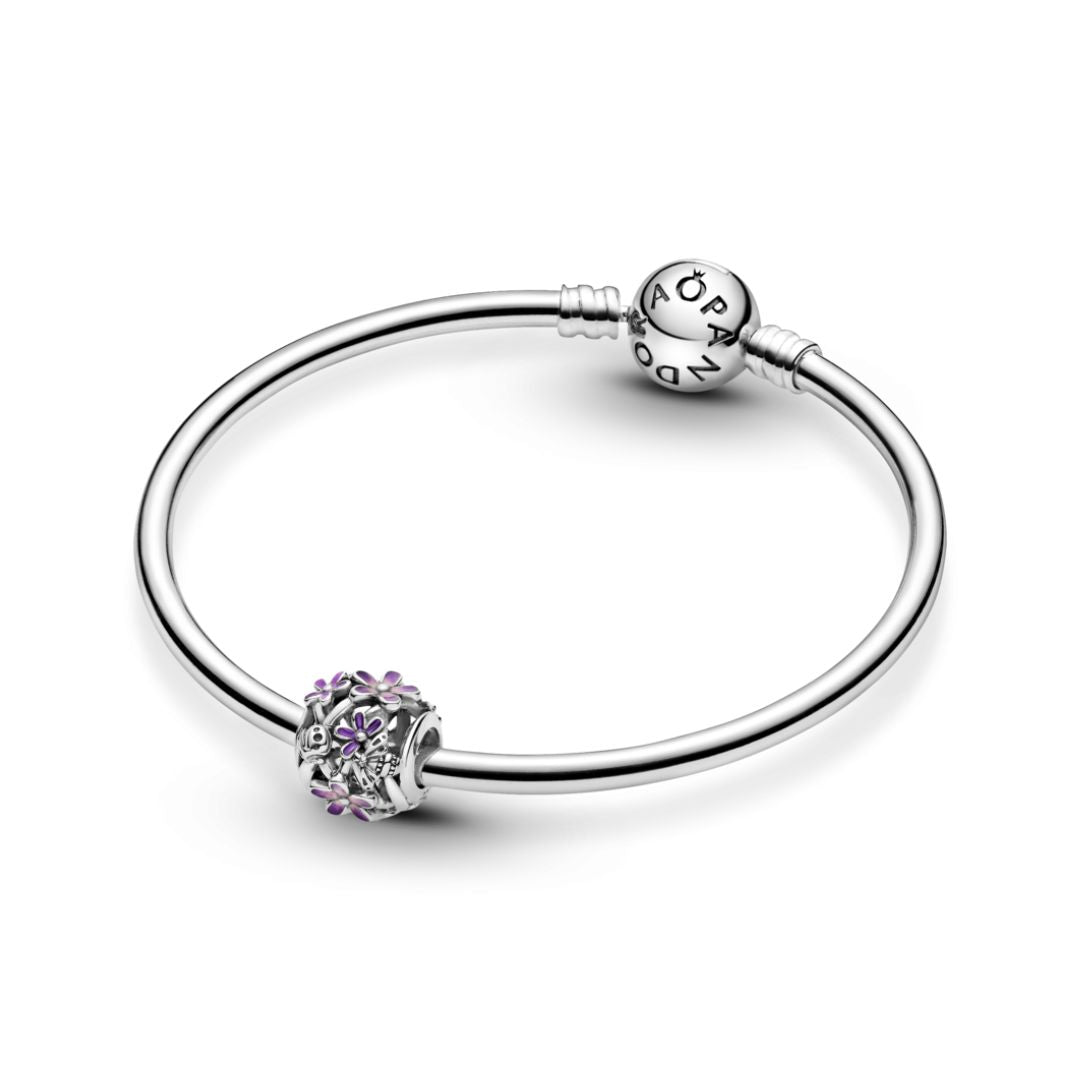 Pandora Moments Openwork Purple Daisy hela, hopea, 798772C02